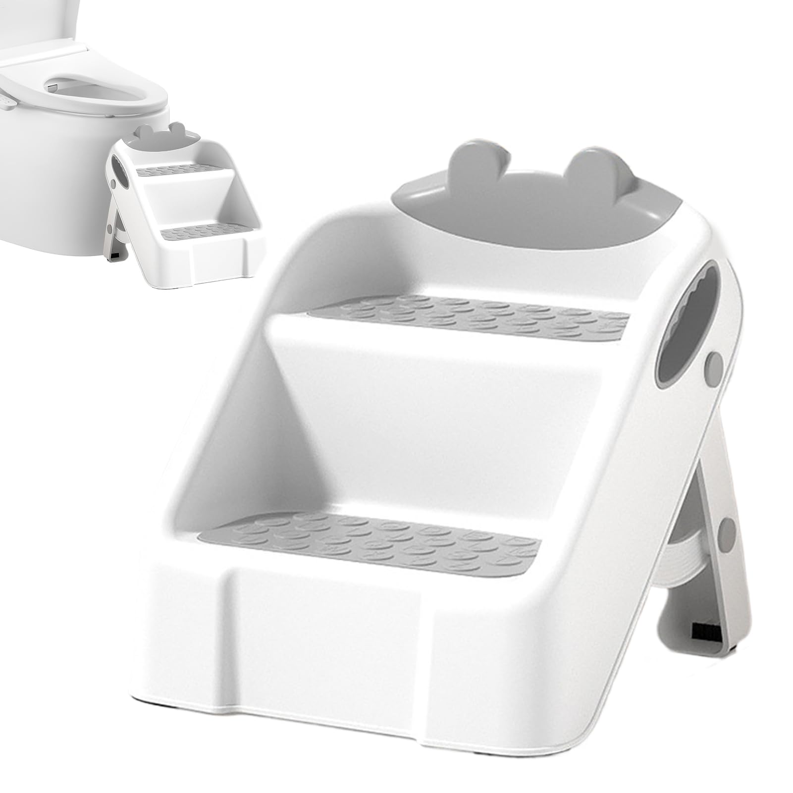 Taburete Plegable para Niños, Taburete De 2 Escalones Niños, Toddler Step Stool, Antideslizante, para Baño, Cocina, Habitación Infantil