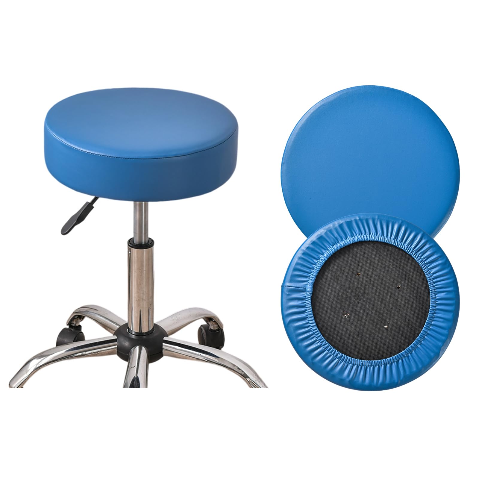 Housse Tabouret Rond En Velours élastique - Diamètre 30 à 41 Cm - Anti-poussière, Facile à Laver - Plusieurs Couleurs