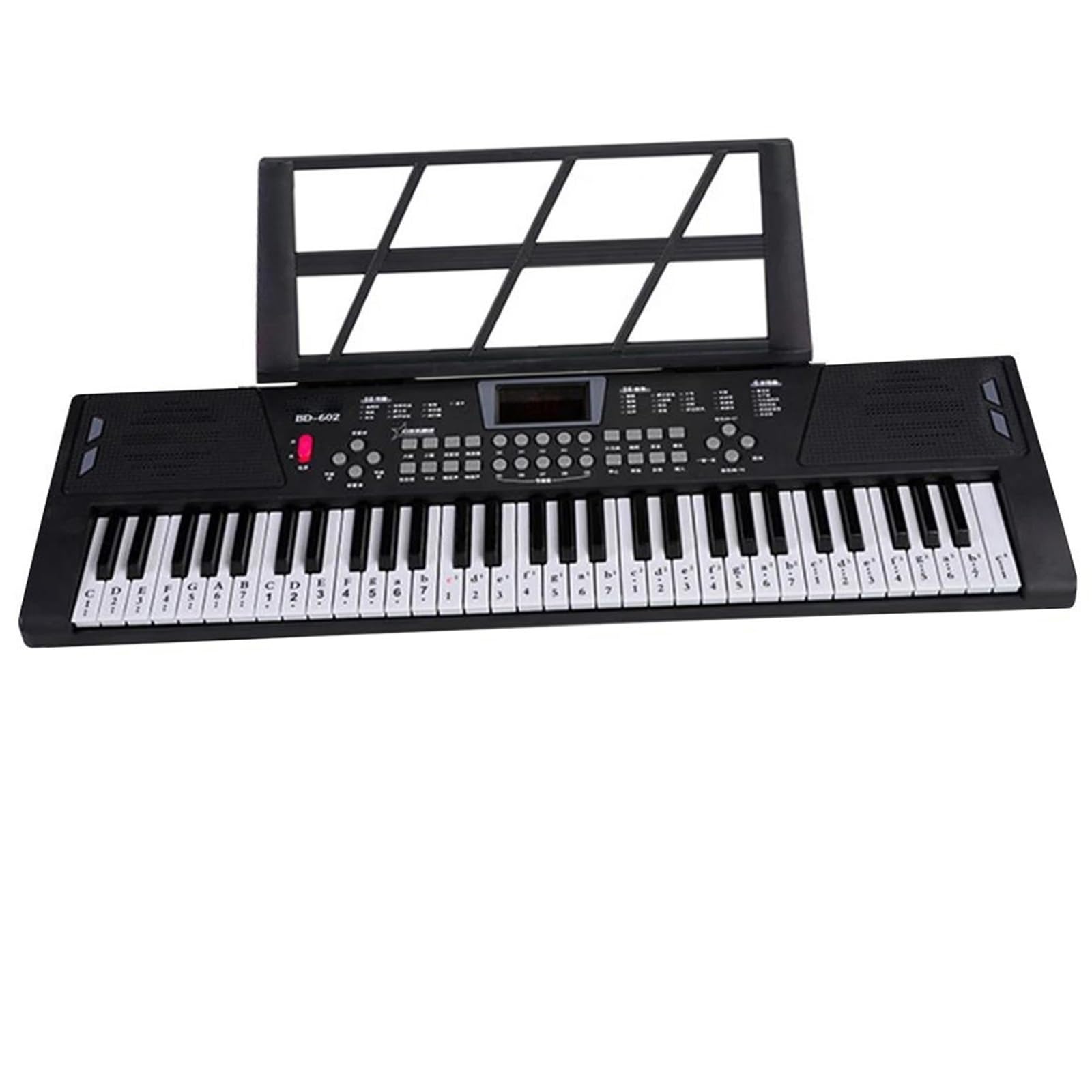 Tastiera Elettronica Digitale Per Pianoforte A 61 Tasti Strumento Musicale Professionale Portatile(602 Black)