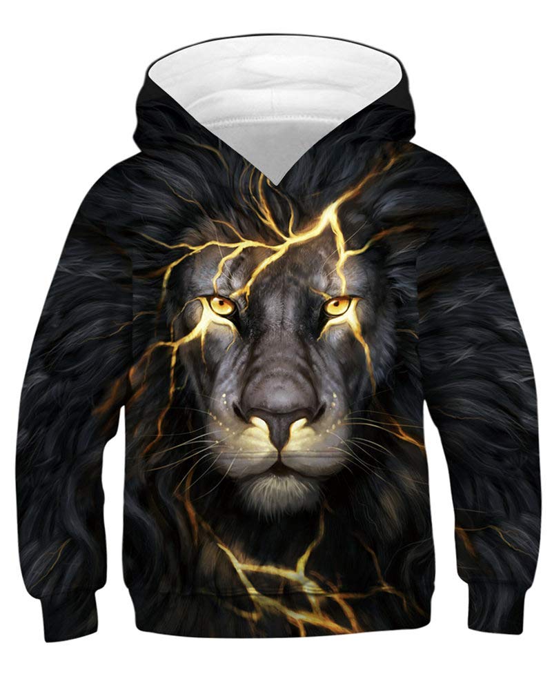 AMOMA Anime Galaxy Boys Girls Sweatshirt Unisex 3D Printed Hoodies Pullover for Kids 4-13 Years