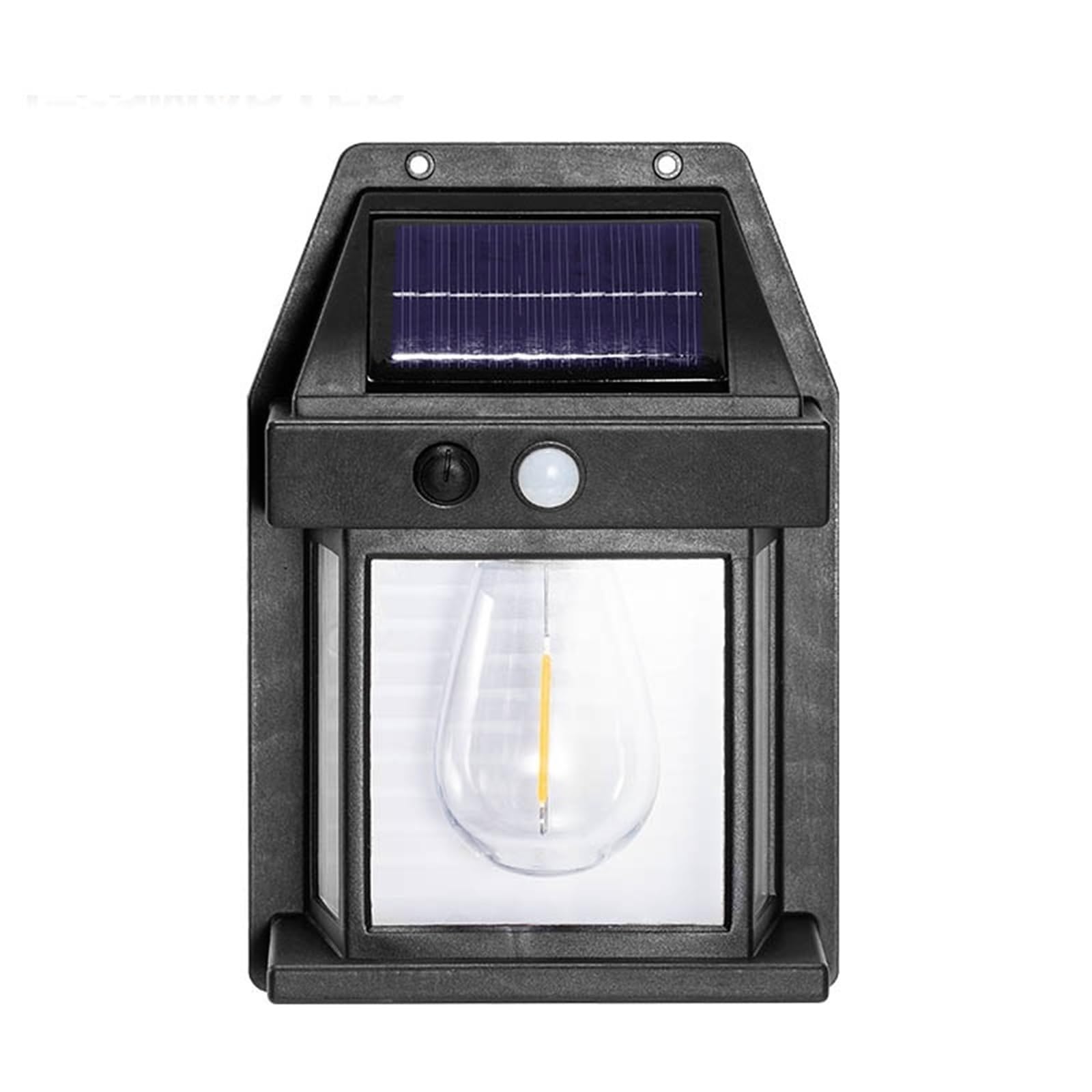 Zewnętrzna lampa słoneczna 4 szt. Lampa nocna solarna z czujnikiem ruchu, inteligentna lampa ścienna, 3 tryby oświetlenia, wodoodporna, dekoracja ogrodu na dziedziniec do podwórza, garażu(White)