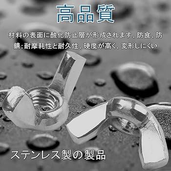 Amazon | ウイングナット（M6/6個入り）バタフライナット