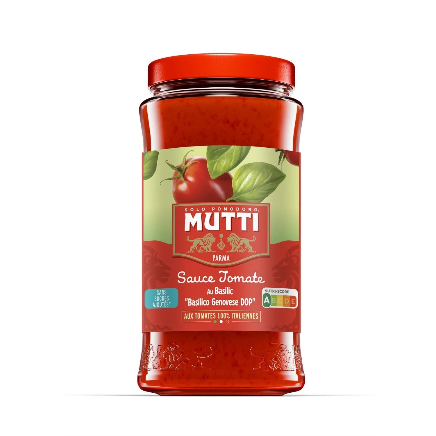 MUTTI - Sauce Tomates et Basilic - Sans Sucres Ajoutés · Tomates 100% Italiennes · Basilico Genovese DOP · Tomates Cultivées sous le Soleil D'Italie · Fabriquée en Italie - Le Pot de 400 - Le Lot De 4