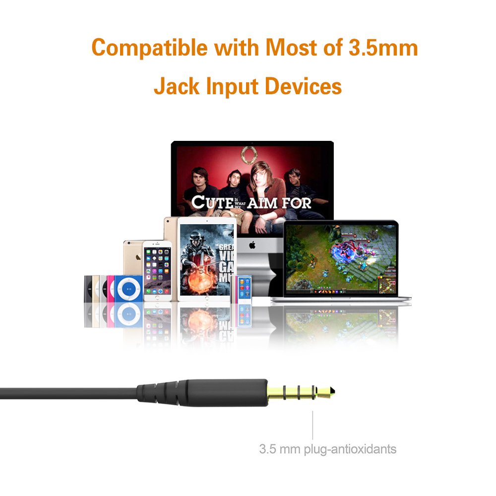 MAXROCK Ecouteurs Intra-auriculaires Stéréo avec Micro Integré, Ecouteurs pour Sommeil, Oreillettes en Silicone Ultra Léger et Confortable,Casque de Réduction du Bruit, Oreillettes de 3.5mm Jack pour Iphone,Huawei,Samsung,Tablette, PC（Noir）