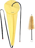 Vista 1 de Kit de Limpieza de Saxofón, para Saxofón Alto, Tenor, Soprano y Otros Instrumentos de Viento y Madera, Incluye 1 * Paño de Limpieza y 1 * Cepillo