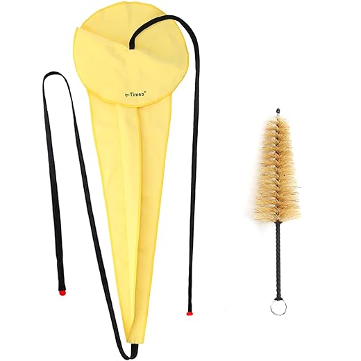 Saxophone Cleaning Cloth Kit, for Alto Tenor Soprano Baritone Sax and Other Wind & Woodwind Instruments, Including Cleaning Cloth and Mouthpiece Brush