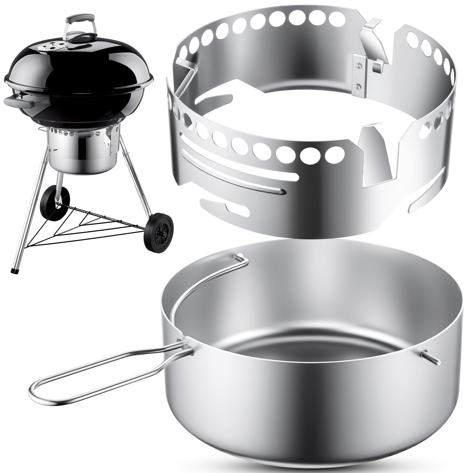 Attrape-cendres barbecue charbon 56,9 cm compatible pièces Blulu 2015