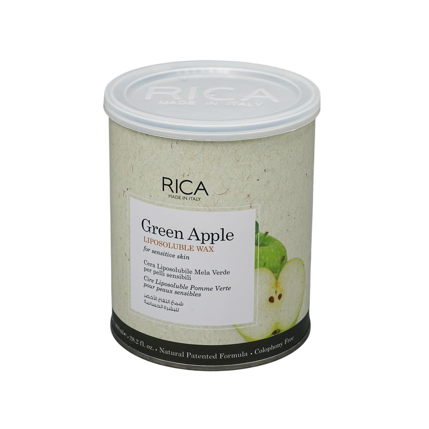 Rica Green Apple Liposoluble Wax For Arms, Underarms, Bikini Line, Upper lips & Sensitive Body Part Hair Removal Waxing Cream for Full Body (800 ml)