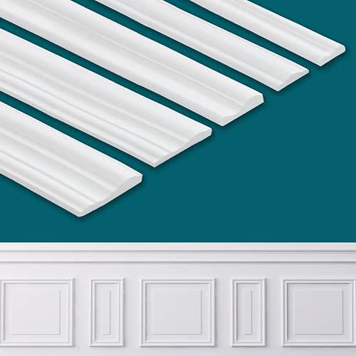 Coengwui Peel and Stick Wall Molding Trim, Lightweight Chair Rail