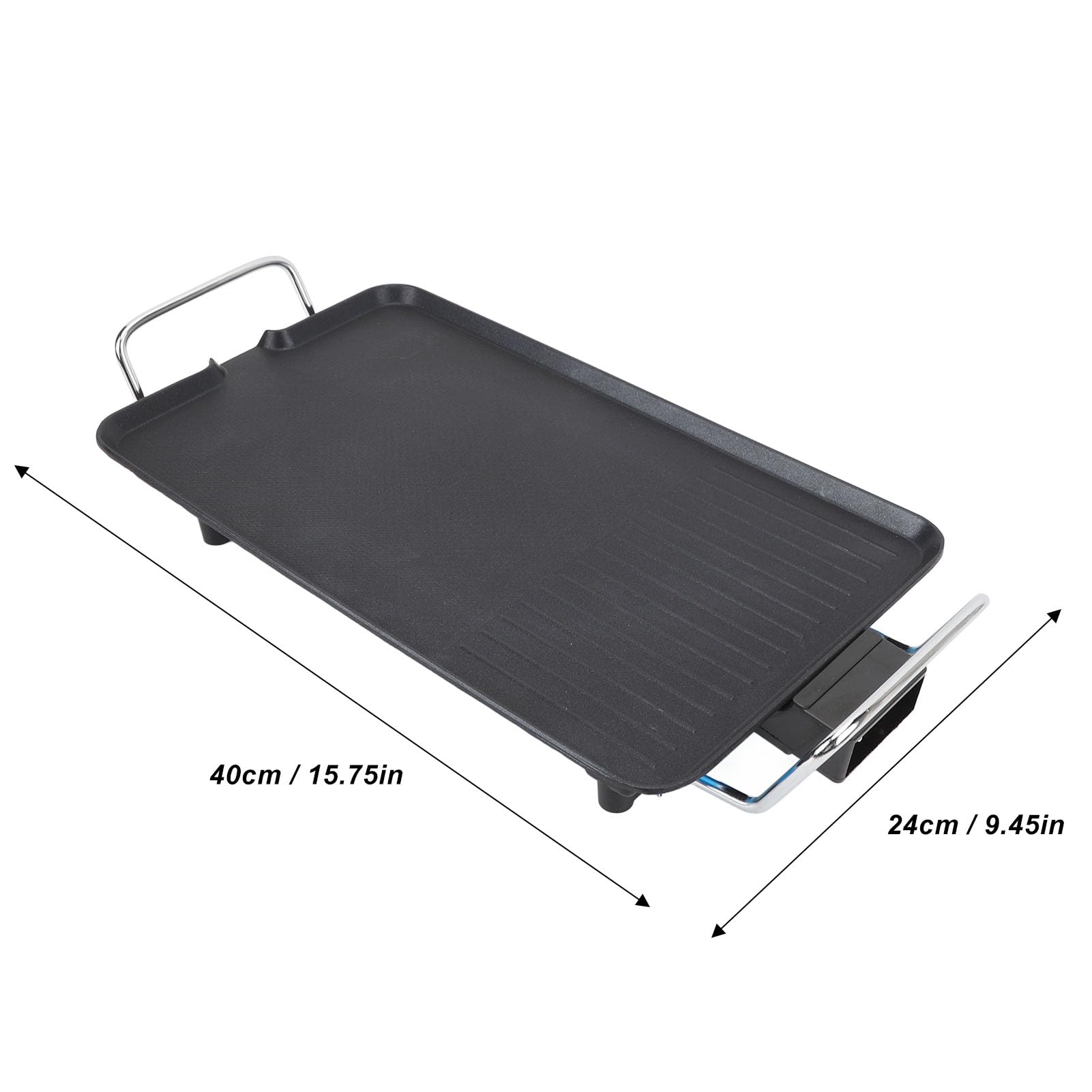 Indoor Electric Grill Non Stick Practical Multifunctional Stove Top Flat Griddle with Original Flavor for Indoor BBQ Hotpot Cooking (US)