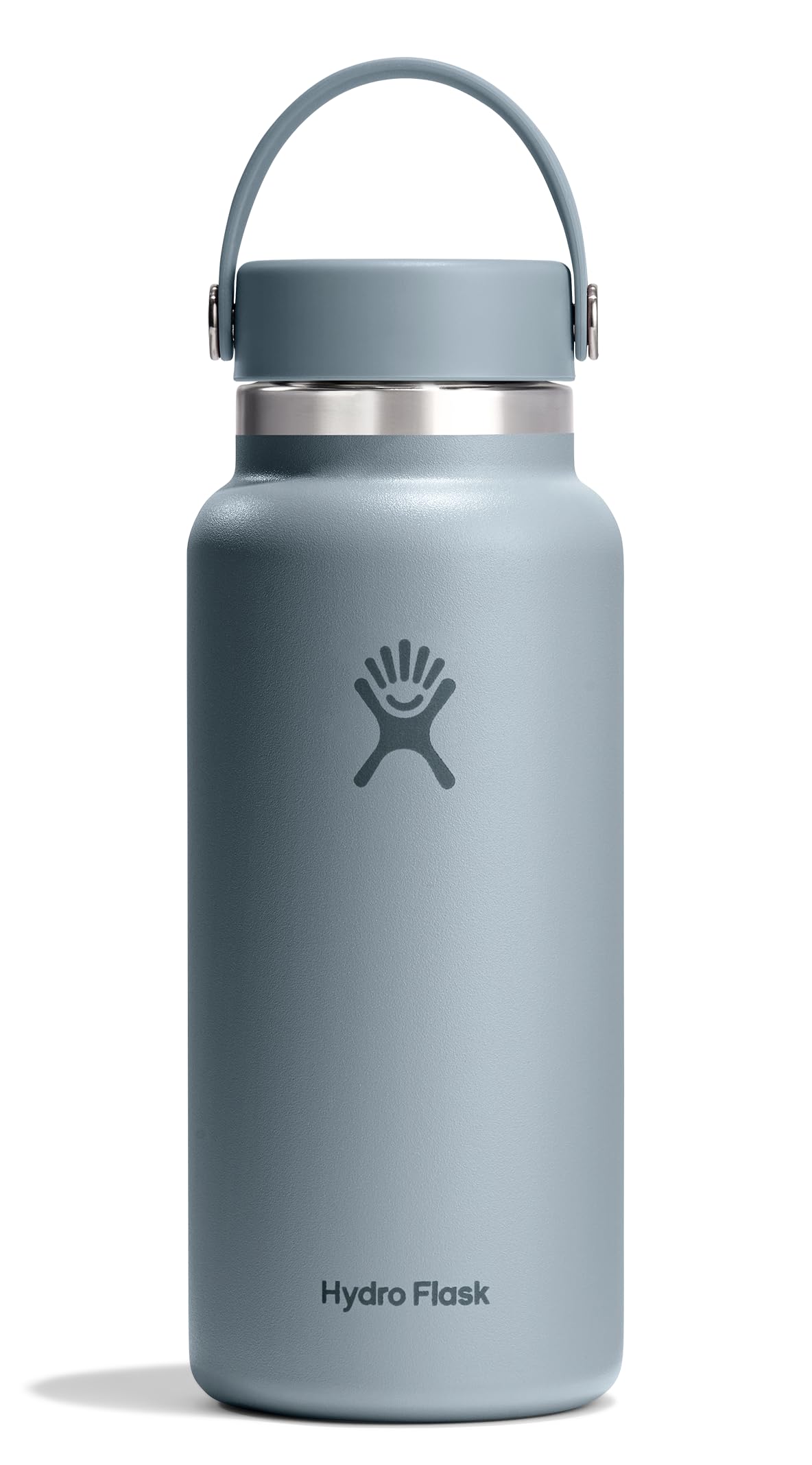 Hydro Flask Water Bottle - Insulated Stainless Steel - Wide Mouth Flex Lid, Non Spill, Leakproof and Refillable in 32 Oz Shale Gray