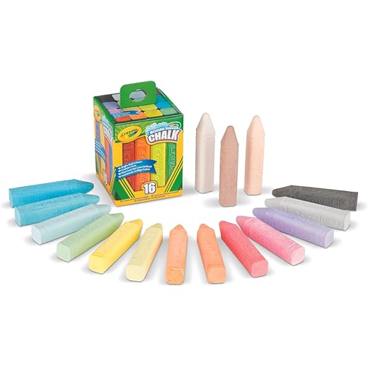 Crayola Washable Sidewalk Chalk, Outdoor Toy, Gift for Kids, 16 Count