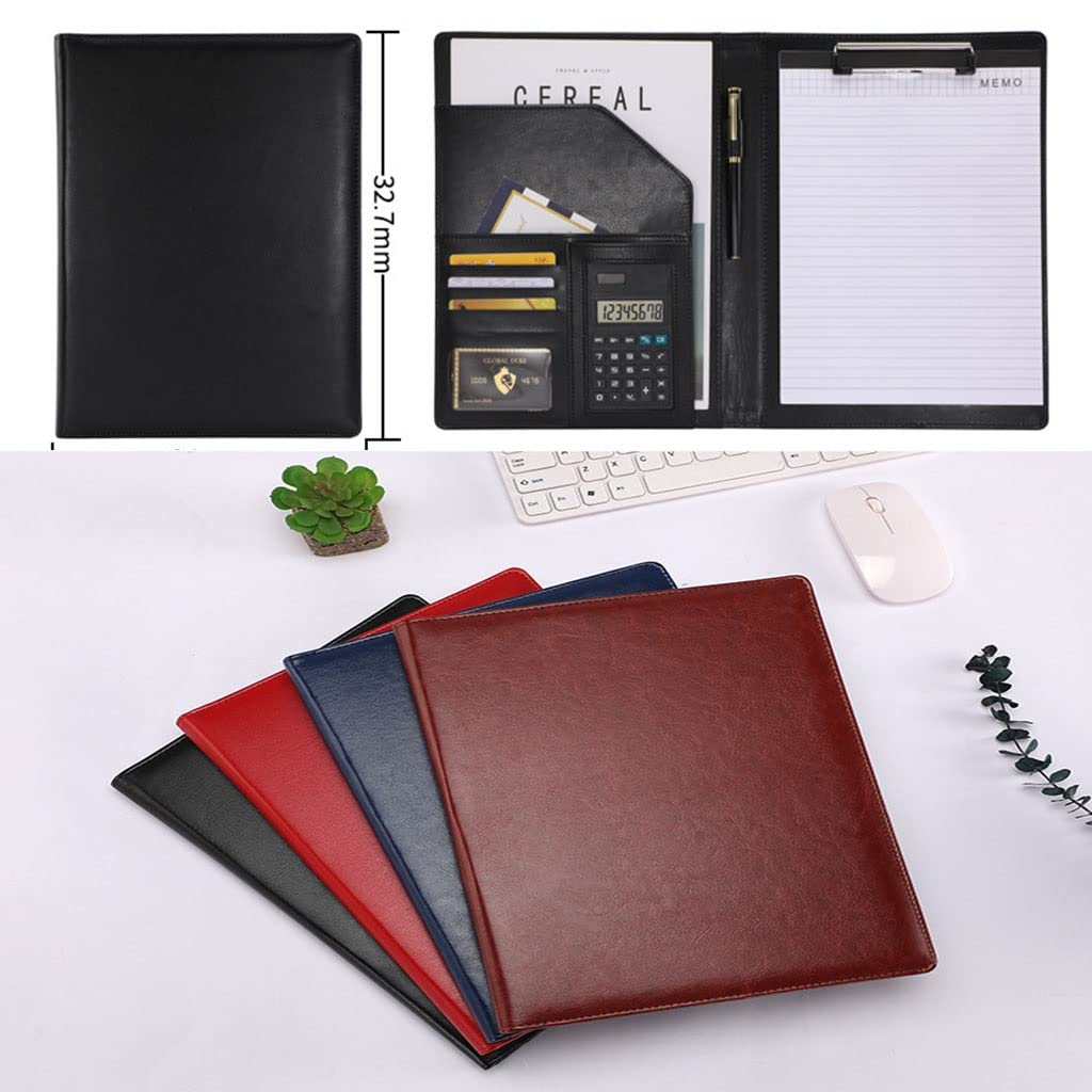 Teczka konferencyjna A4, teczka na padfolio, prezentacja firmowa, dokumenty życiowe, blok, tworzywo PU, motyw biurowy, folio, A4, skórzany segregator dla mężczyzn i kobiet