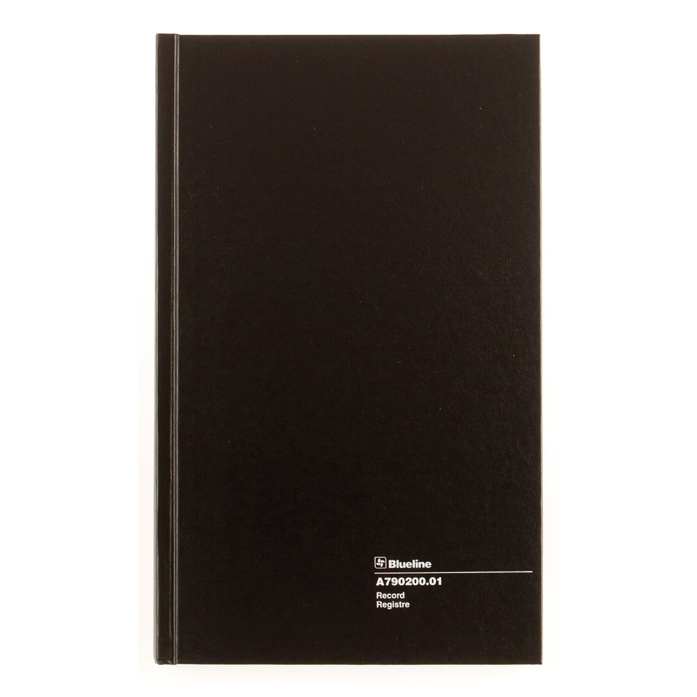 Blueline Record Book 12.5x7.875-Inch 200 Pages, Black (A790200.01