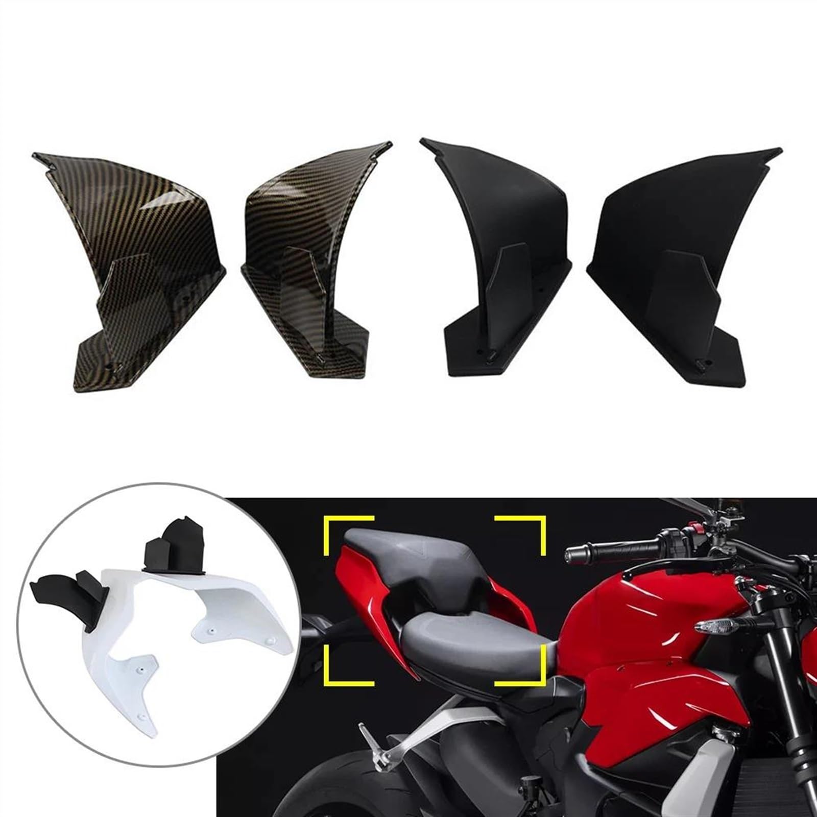 Aileron Arrière Fibre Carbone Pour Ducati Panigale V2 / V4 - Améliore Stabilité & Style - Honseadek