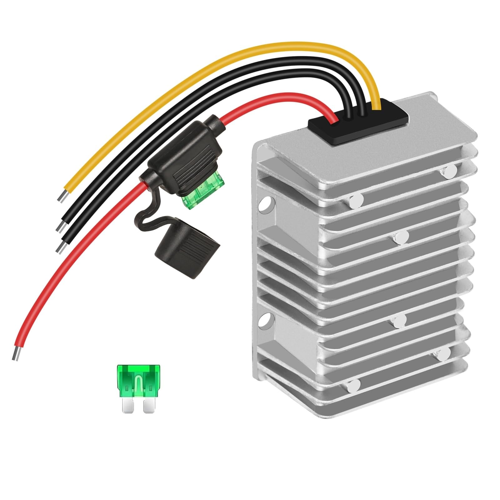 30A 360W DC 24V 48V 36V to 12V Step Down Converter Golf Cart Voltage Regulator Reducer Waterproof Buck Converter Wth Fuse (24V/36V/48V to 12V 30A)