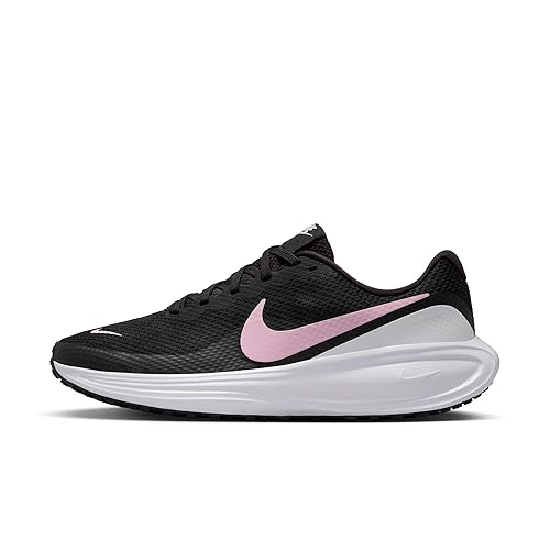 Nike Women's Revolution 8 Road Running Shoes - 9 - Black/Pink Foam/White/Anthracite
