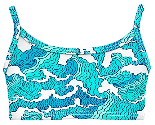 Image of City Threads Girls Bikini Top Only UPF 50+, Bathing Suit Top for Girls, Made in the USA