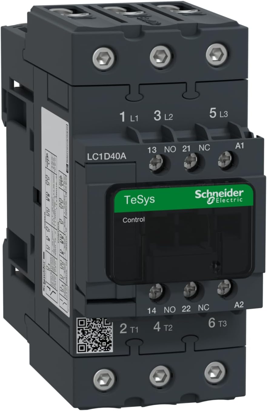 Schneider Electric, TeSys D contactor - 3P(3 NO) - AC-3 - <= 440 V 40 A - 230 V AC 50/60 Hz coil, LC1D40AP7