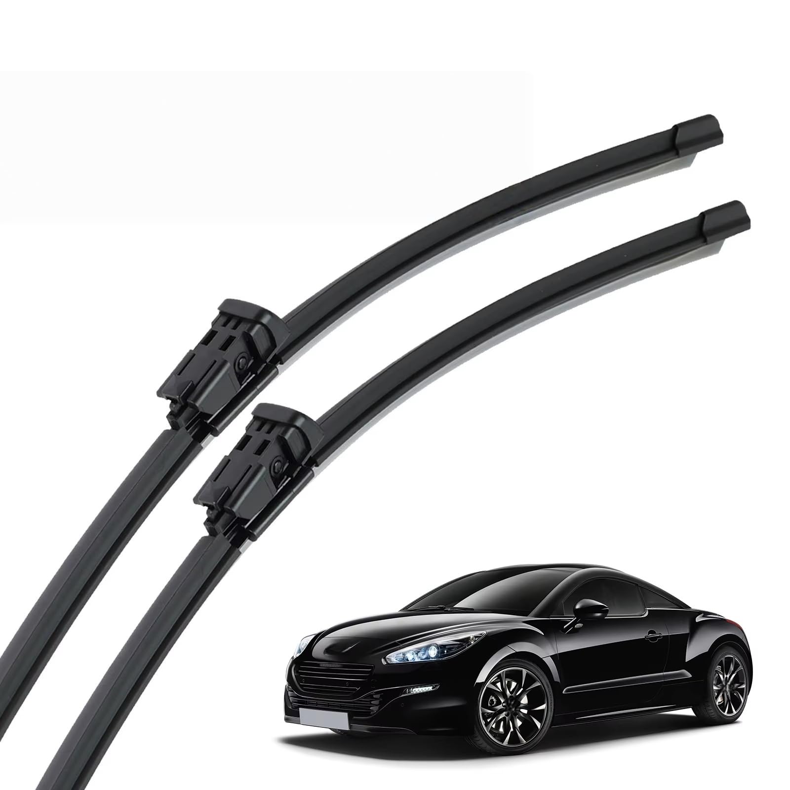 PAPEP Windscreen Wiper Blades for Peugeot RCZ 2009-2016 26"+26", Front Replacement Wipers OEM Quality Water Repellent Rubber Automotive Windshield
