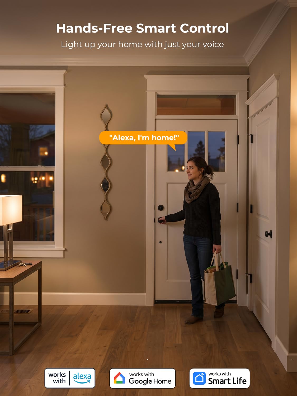 Smart LED Deckenleuchte Dimmbar 80cm, WiFi Deckenlampe Kompatibel mit Alexa/Google Home/Tuya, Modernes Blumen Design, 3000K-6500K CCT, App-Steuerung für Wohnzimmer Schlafzimmer, Schwarz