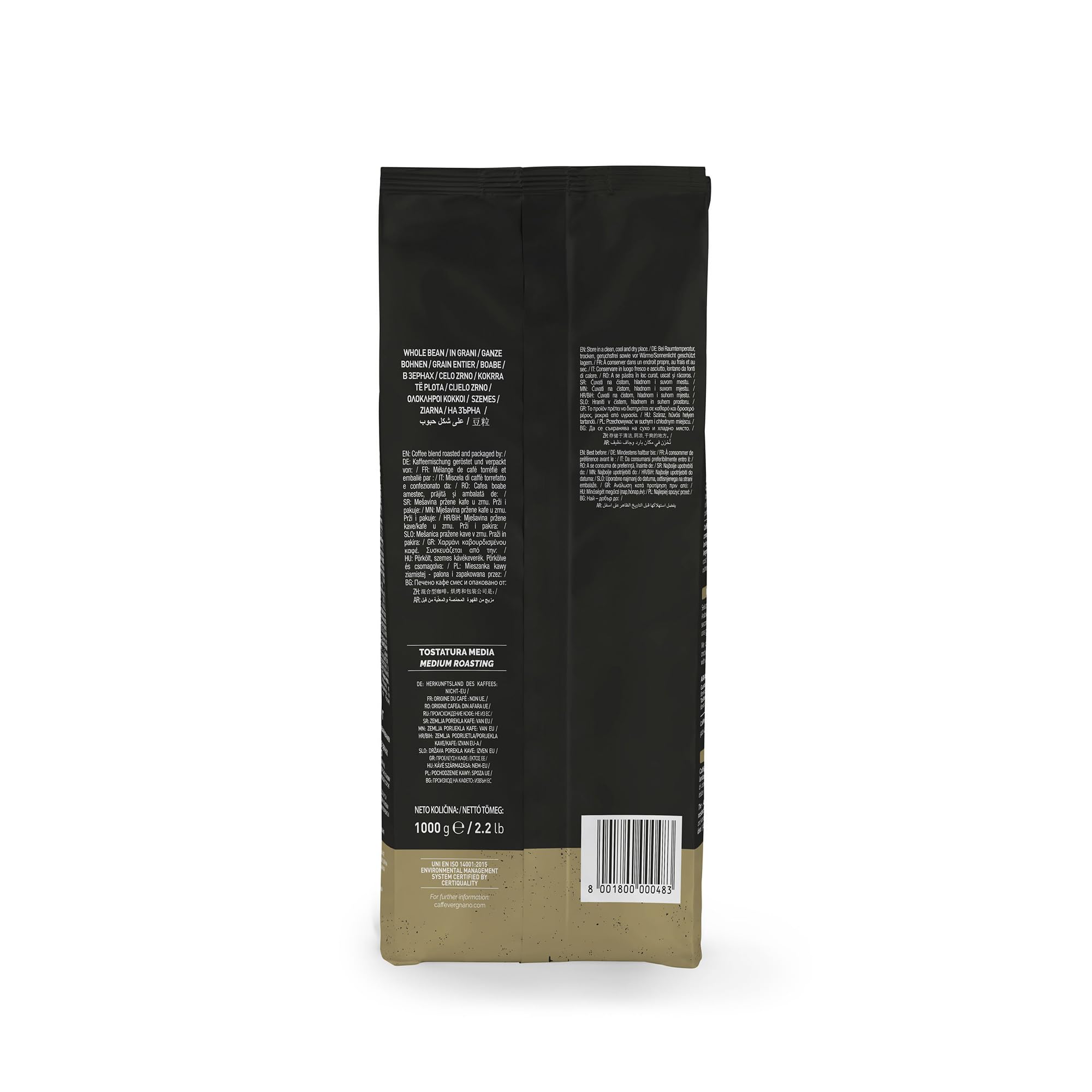 Caffè Vergnano 1882 Kaffeebohnen Anticabottega - 1 Packung enthält 1 Kg