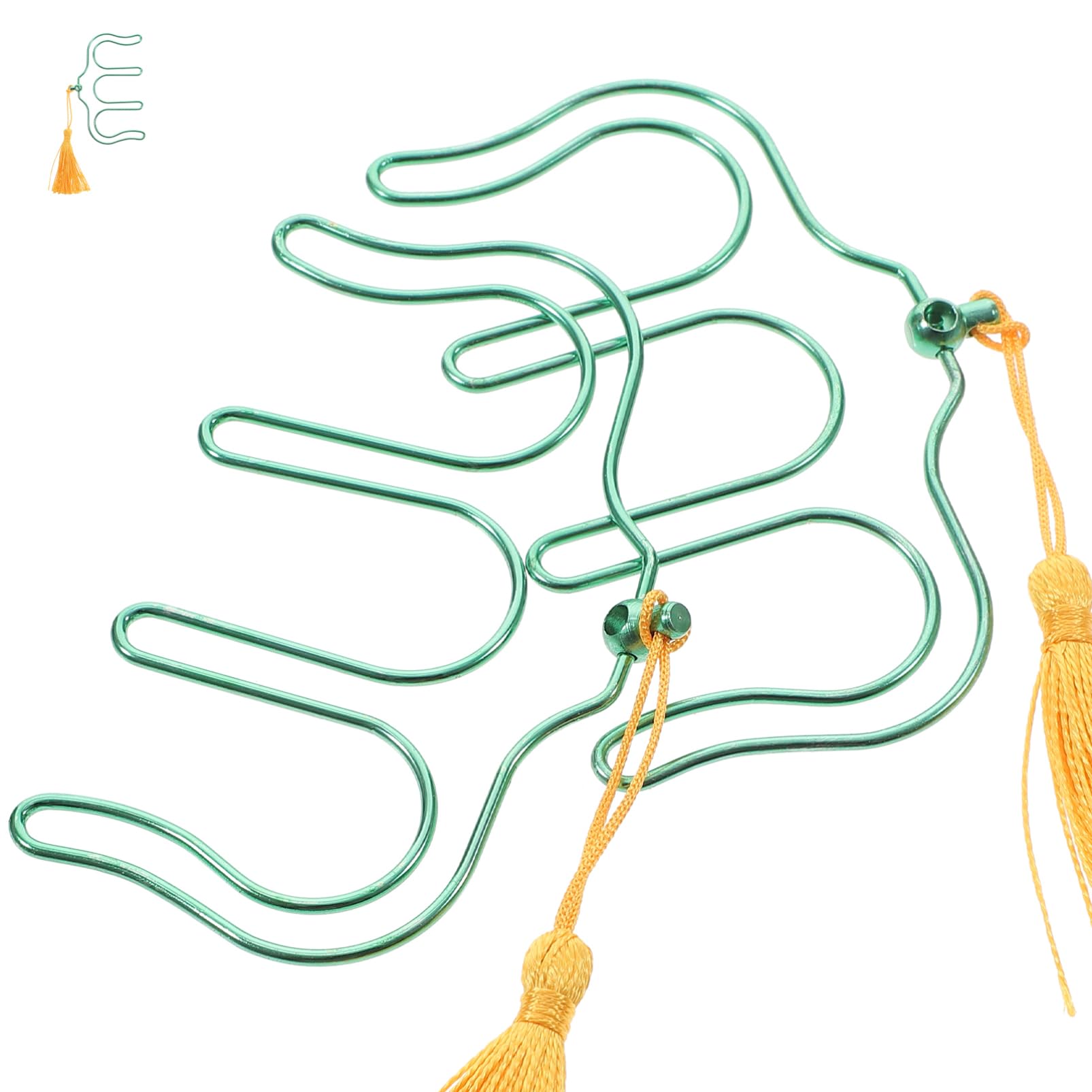 HEMOTON 5 Set Di Robusti Supporti Per Spartiti Musicali in Acciaio Clip Per Libri Porta Pagine Nappa Per Spartiti Musicali 2 Pezzi*5