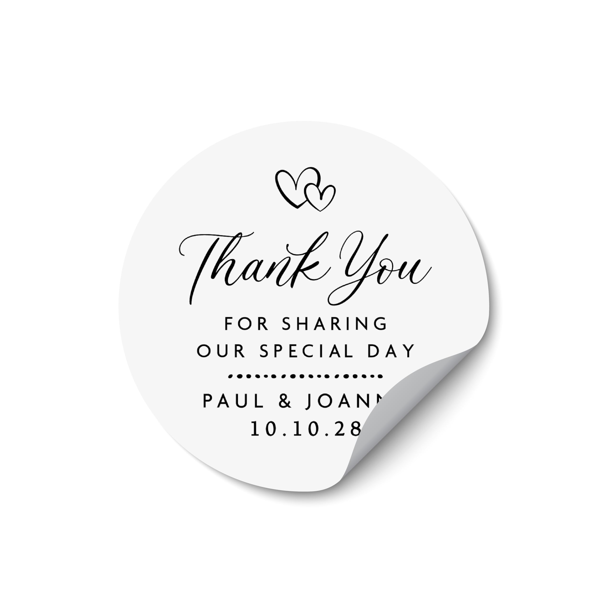 Wedding Monogram Envelope Seals, Clear Wedding Favours Stickers, Personalised Clear Label Stickers, Gold Foil Wedding Stickers - RW54