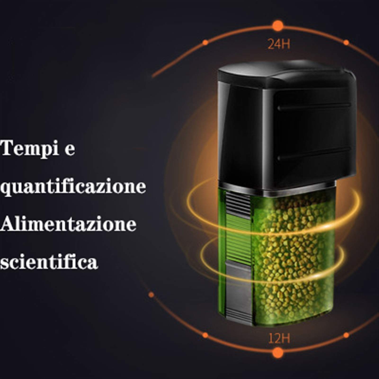 Distributori Automatici di Cibo for Crazy Water Grass Fish Tank Alimentatore Automatico Alimentatore for Piccoli Tempi Manufatto for l'alimentazione dei Pesci Alimentatore Automatico for Pesci