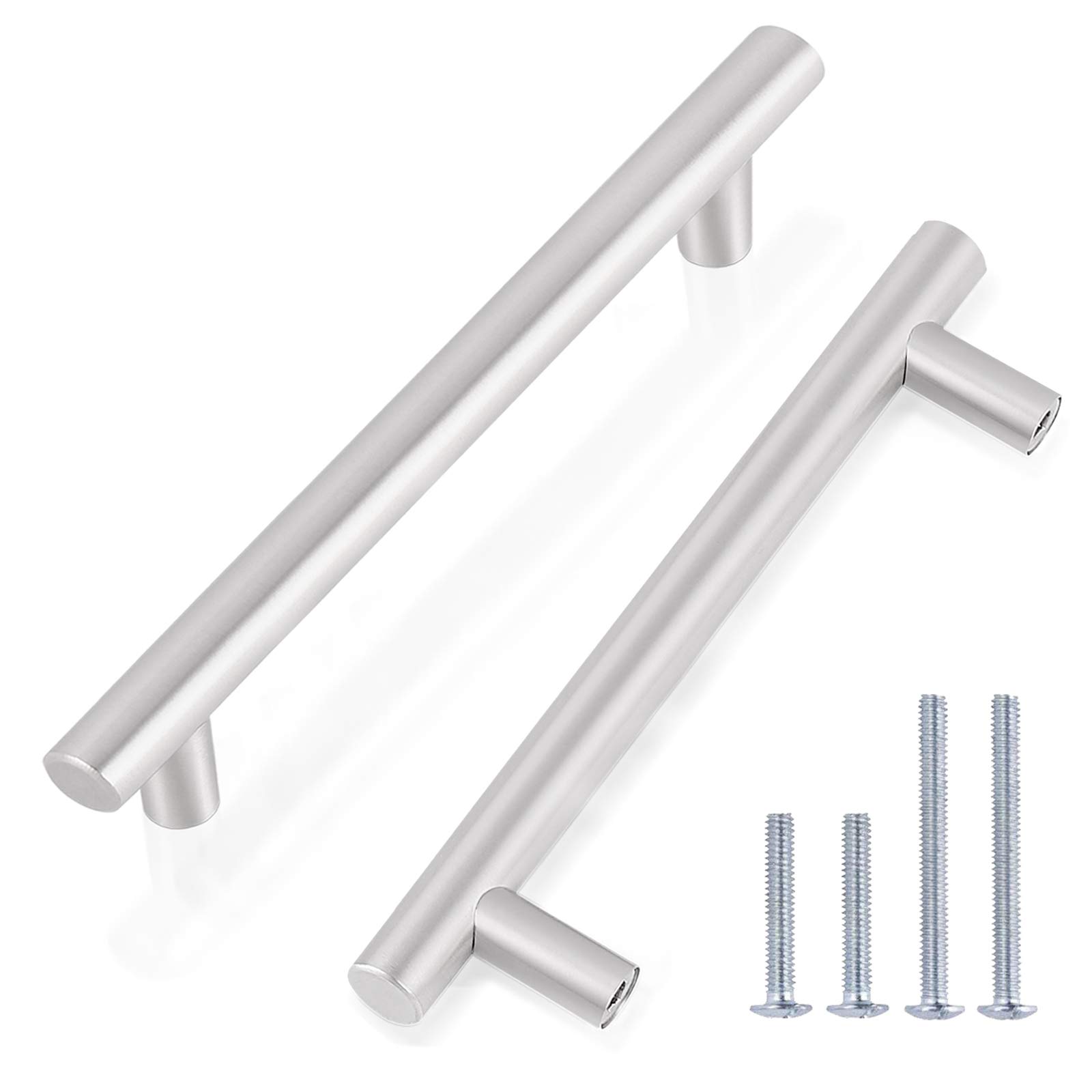 GobricoKitchen Cabinet Handles 128mm/5in Hole Center T Bar Drawer Pulls Furniture Hardware( 7.5in End to End Overall Length-30 Pack)