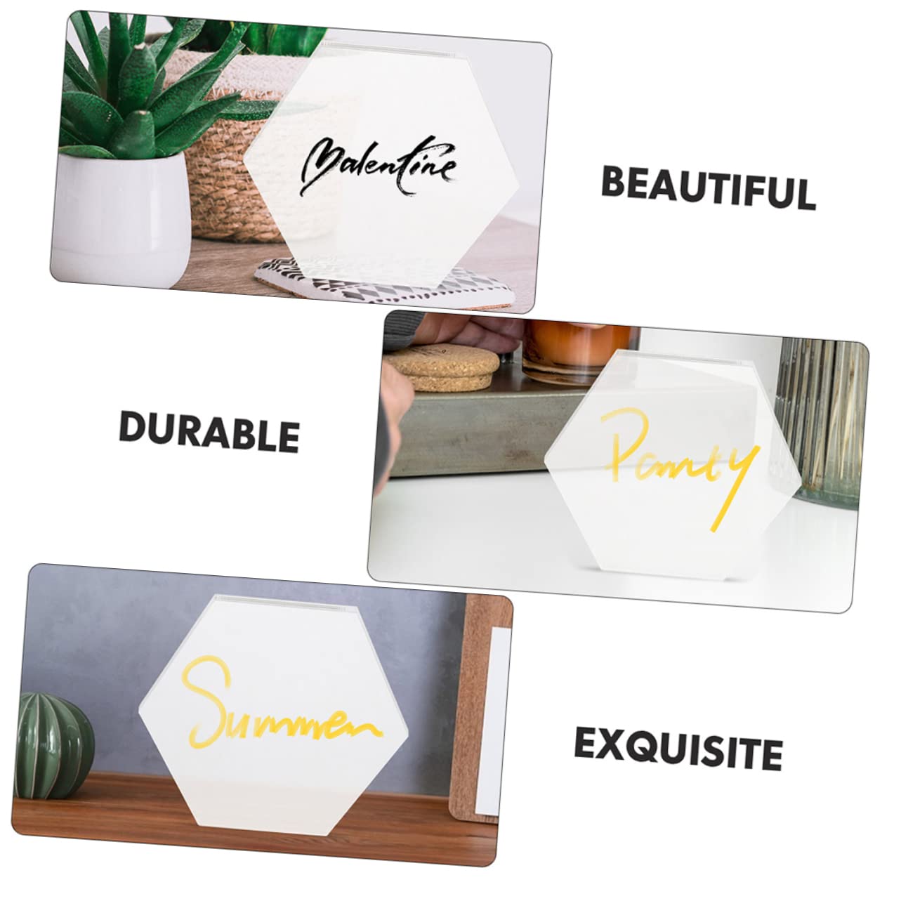 STOBAZA 1set DIY Acrylic Boards for Painting and Crafting Thick Easy to Clean and Use for Wedding Decor and Creative Projects 10pcs