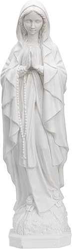 Estatua Blanca Nuestra Señora de Lourdes 16 pulgadas