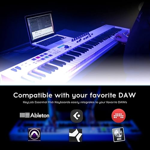 Miniatura 6 de Arturia KeyLab Essential 88 - Controlador de teclado MIDI USB semipesado de 88 teclas