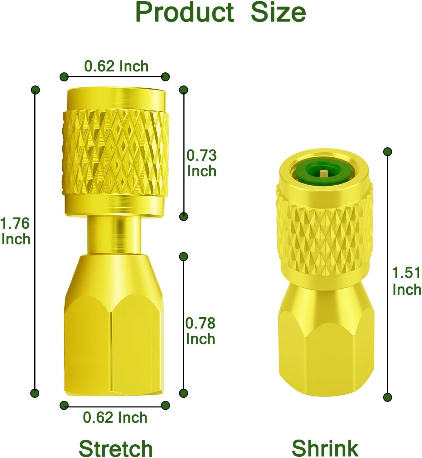 2-Pack 19110 Low-Loss Quick Coupler, 1/4" Male SAE Flare x 1/8'' Female NPT, Ritchie Style Fitting for HVAC Refrigerant Recovery, AC & Refrigeration Pressure Checks (2-Pack Coupler)