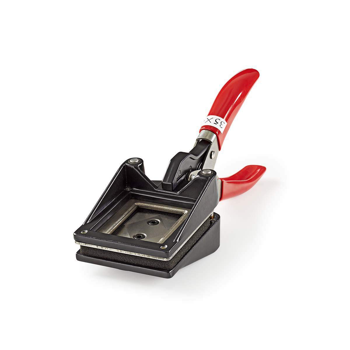Taglierini per foto passaporto - 35 x 45 mm - Metallo - Nero/Rosso