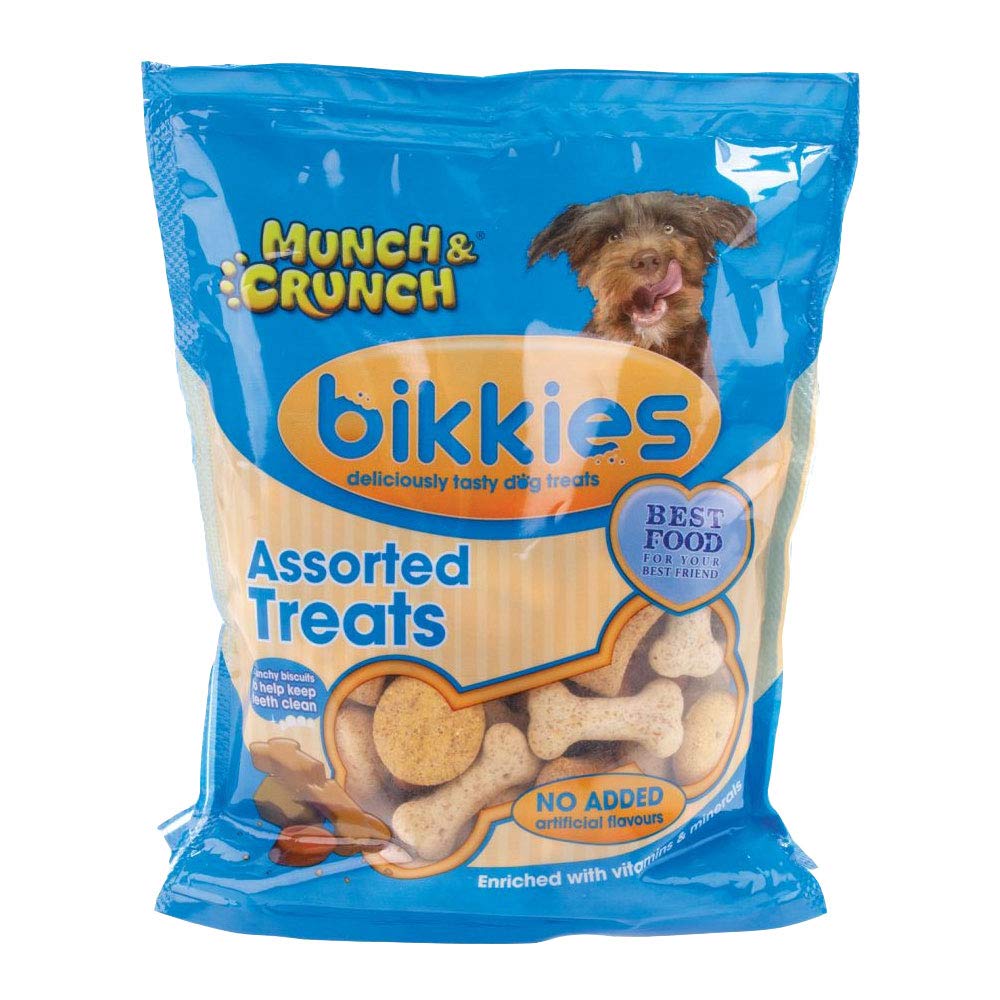 Munch & Crunch Dogs Bikkies Assorted Treats 350g NWT5693P