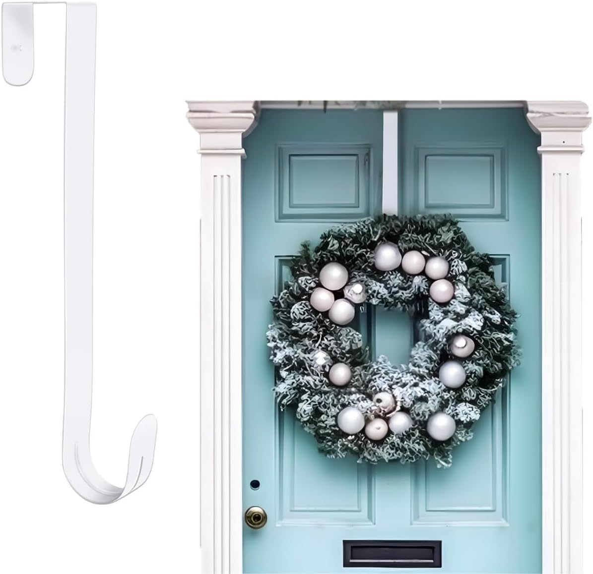 Homesecret Pk1 Wreath Hanger for Front Door, 12.5 Inch x 2.5cm Wide