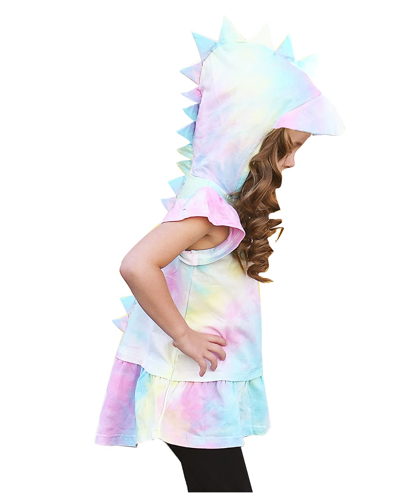 Girl's Dino Tank (5T, Tie Dye)