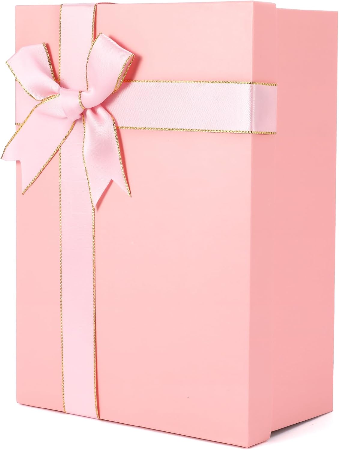 Pink Gift Box with Ribbon Bowknot,Paper Gift Box with Lids Flat-Packed ...