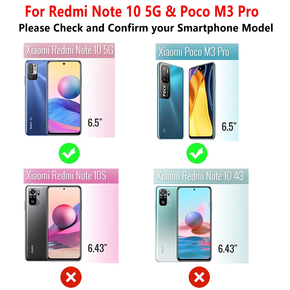 Asuwish Cover Per Xiaomi Redmi Note 10 5G / Poco M3 Pro 5G Con Anello Magnetico E Supporto – Custodia Rossa + Pellicola Vetro Temperato Inclusa - 2