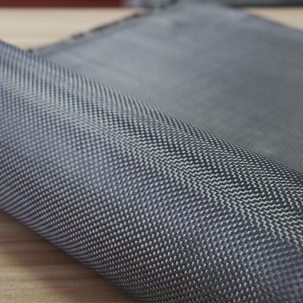 Tessuto in Fibra di Carbonio, Tessuto in Fibra di Carbonio 3K 200 g/m2 Trama Semplice Larghezza 1 m for ciminiere, Magazzini e fabbriche di strutture portuali 1 pz.(25cm)