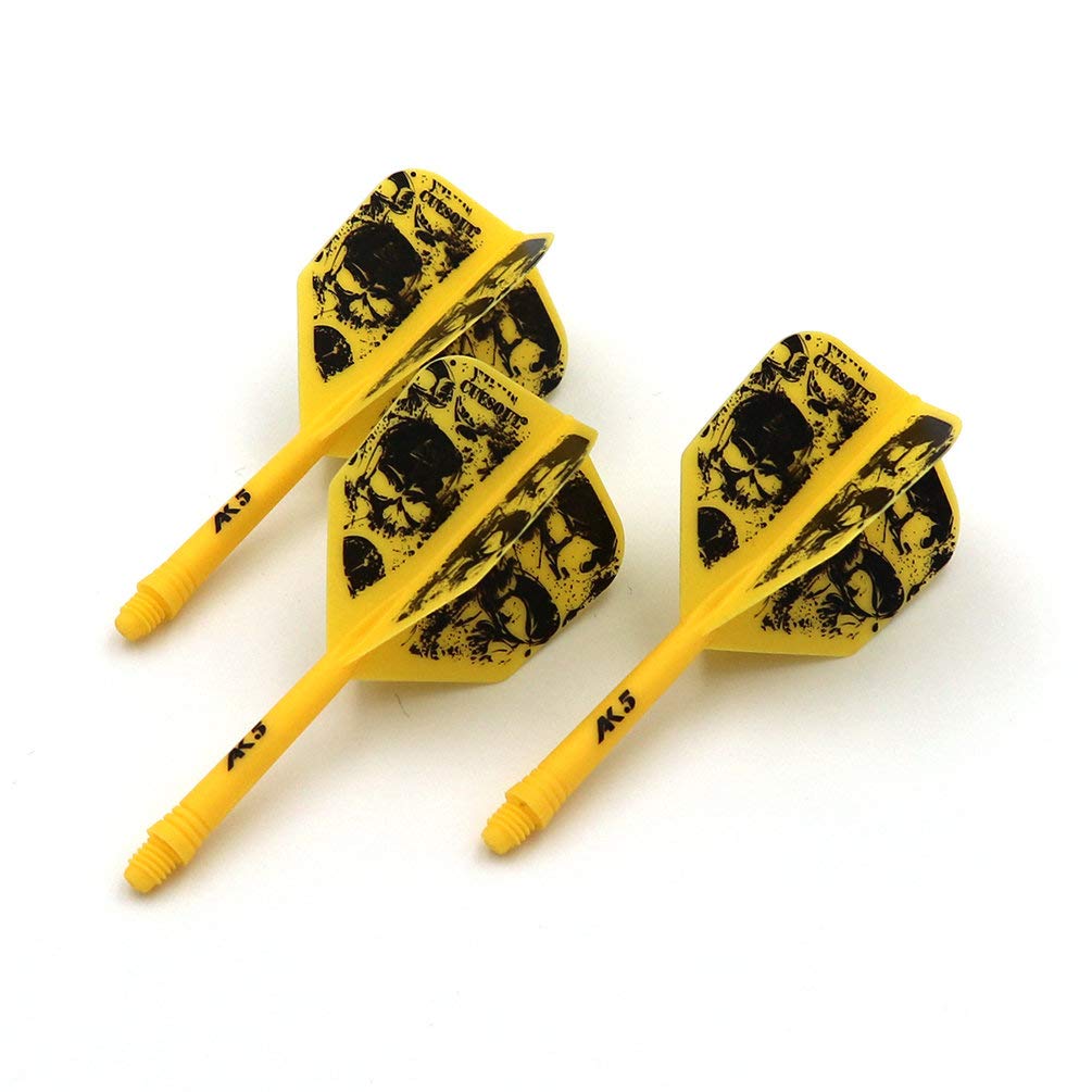 CUESOUL Rost Eje de dardo Integrado y Plumas estándar/lágrima de Pera/Forma Delgada con patrón Atractivo, Juego de 3 Piezas - 1