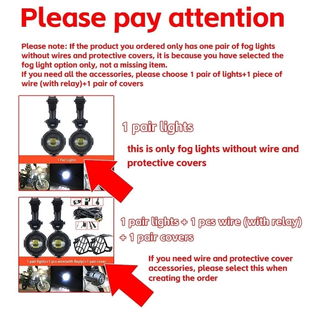 Luces LED Spot Antiniebla Conducción Para R1200GS Para F800GS Faro Delantero(Light)