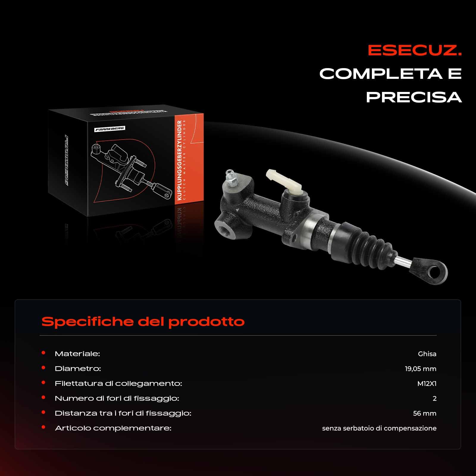 Frankberg Cilindro frizione cilindro frizione Compatibile con Corrado 53I Golf II 19E 1G1 P.a.s.s.a.t 35I 3A2 P.a.s.s.a.t Variante 35I 3A5 Replace# CM39840