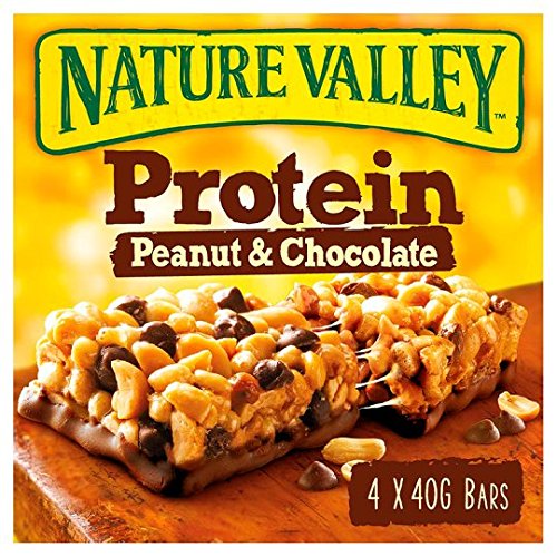 Nature Valley Protein Lot de 4 barres de chocolat et cacahuètes 40 g
