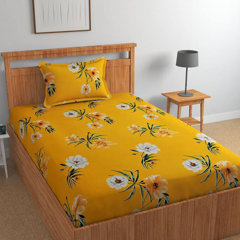 Image of Florida Polycotton Bedsheet (Rose Grey, Single)