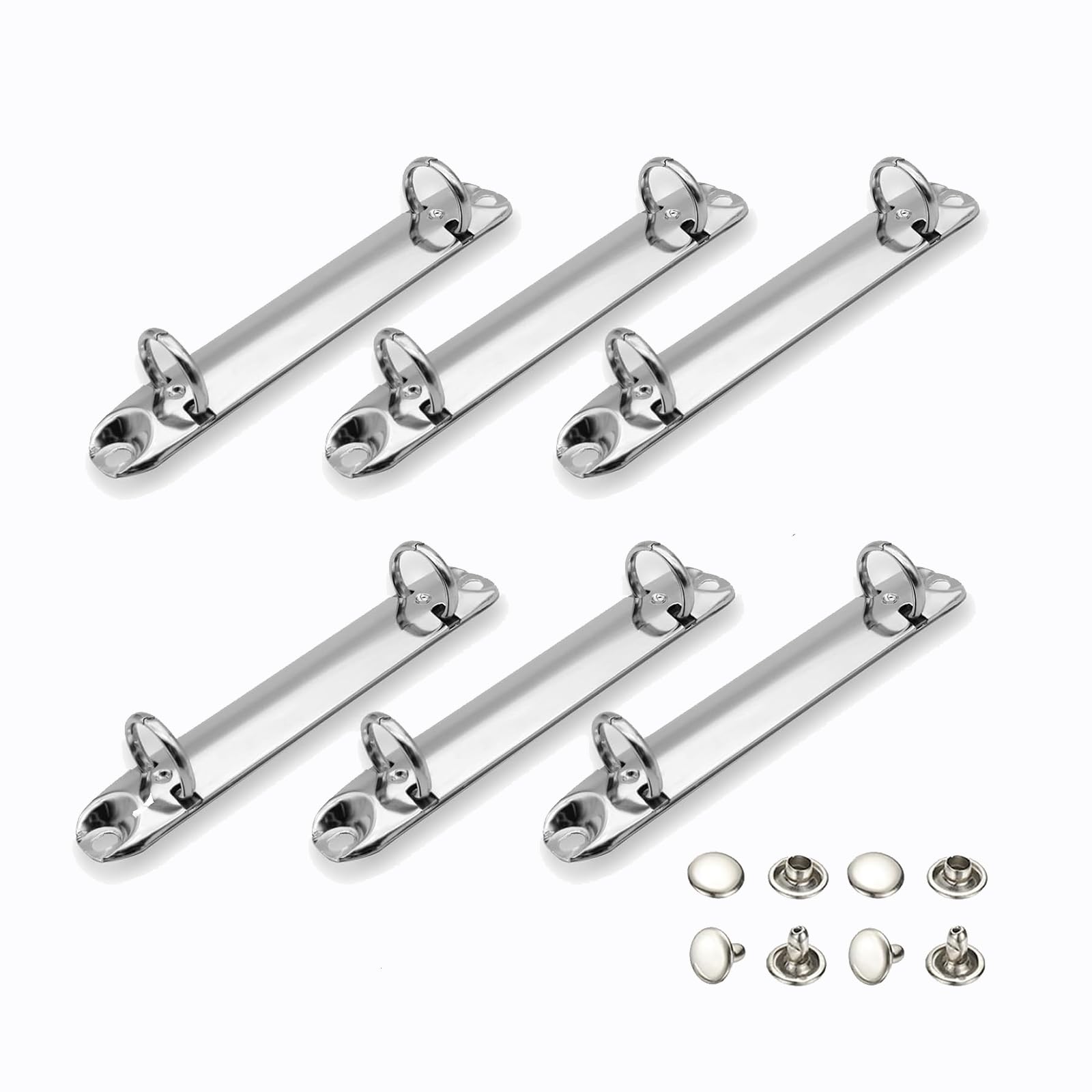6 Pieces Replacement Metal Ring Binder Mechanisms, Ring Binder Mechanisms, Binding Mechanism, for Archive Folder Accessories, DIY Diaries Notebooks, Mini Albums, Notebooks