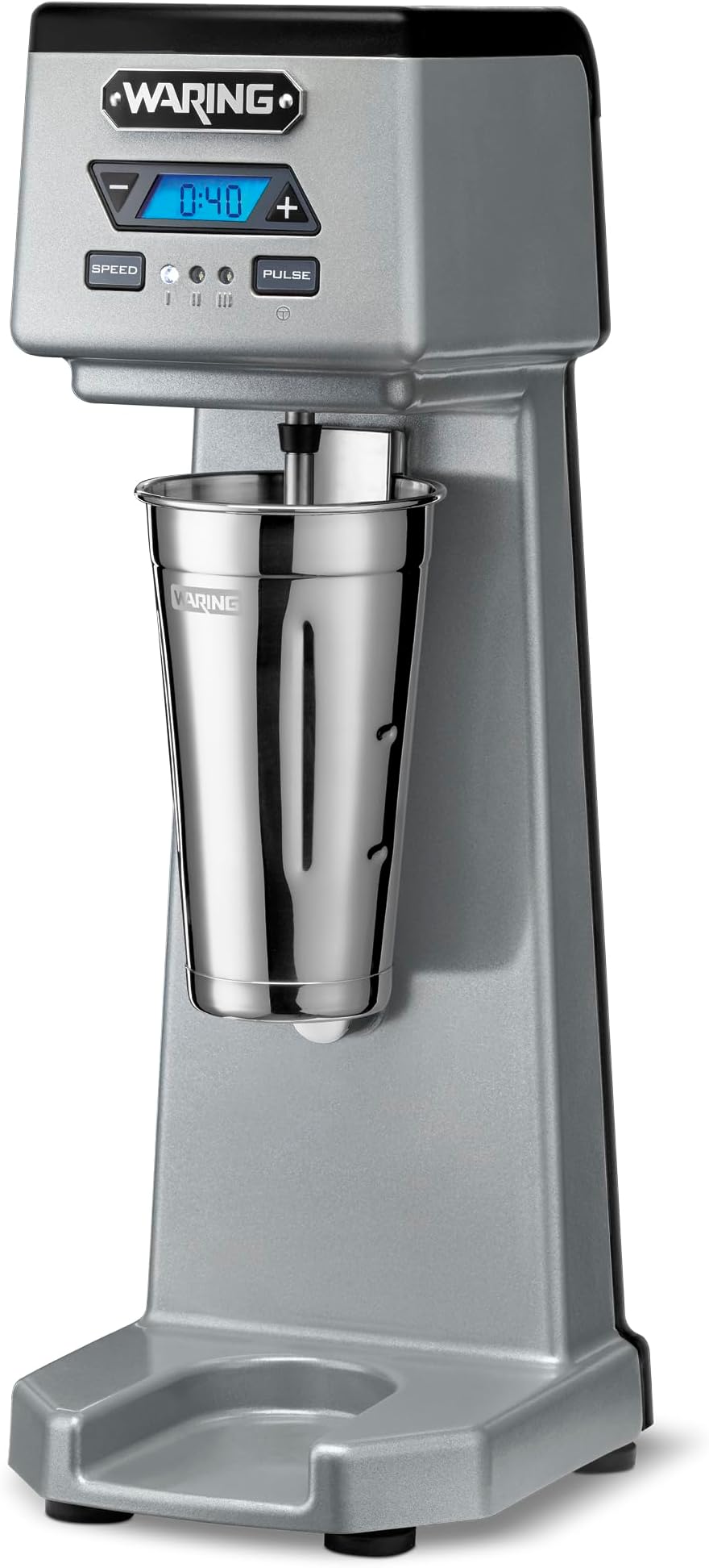 Commercial WDM120TX Heavy-Duty Single 1Hp Spindle Drink Mixer with Countdown Timer, Digital Display, Automatic Start/Stop, 120V, 5-15 Phase Plug, 22" x 9" x 10.38"