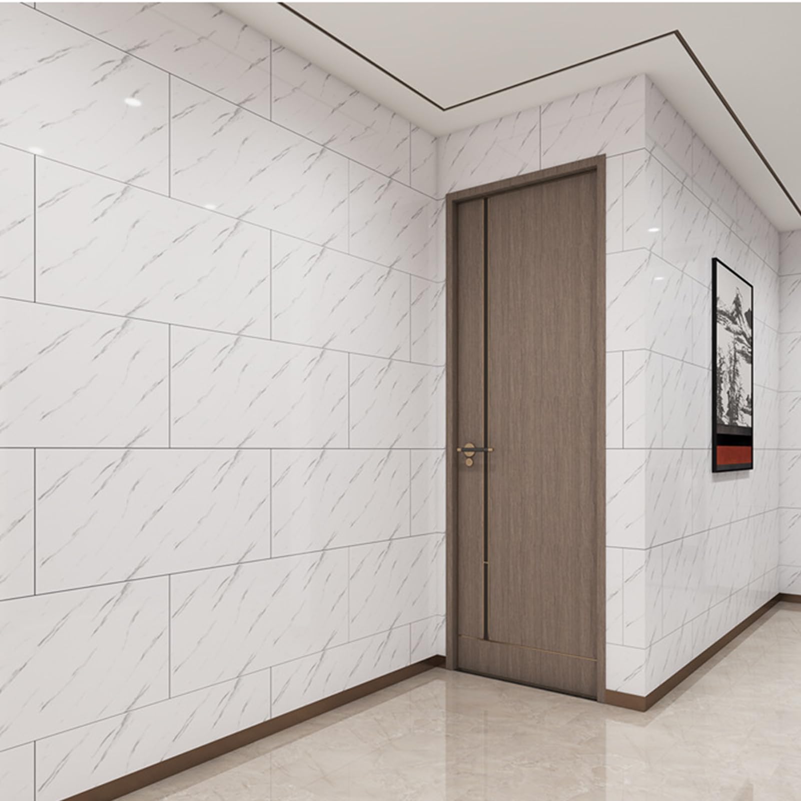 Pannelli Decorativi per Pareti, Piastrelle Adesive Cucina | 10 Pezzi 60x30 cm, Pannelli Decorativi Effetto,O,30x60CM | Pvc Impermeabile Per Pareti, Bagno, Cucina, Doccia e Soggiorno