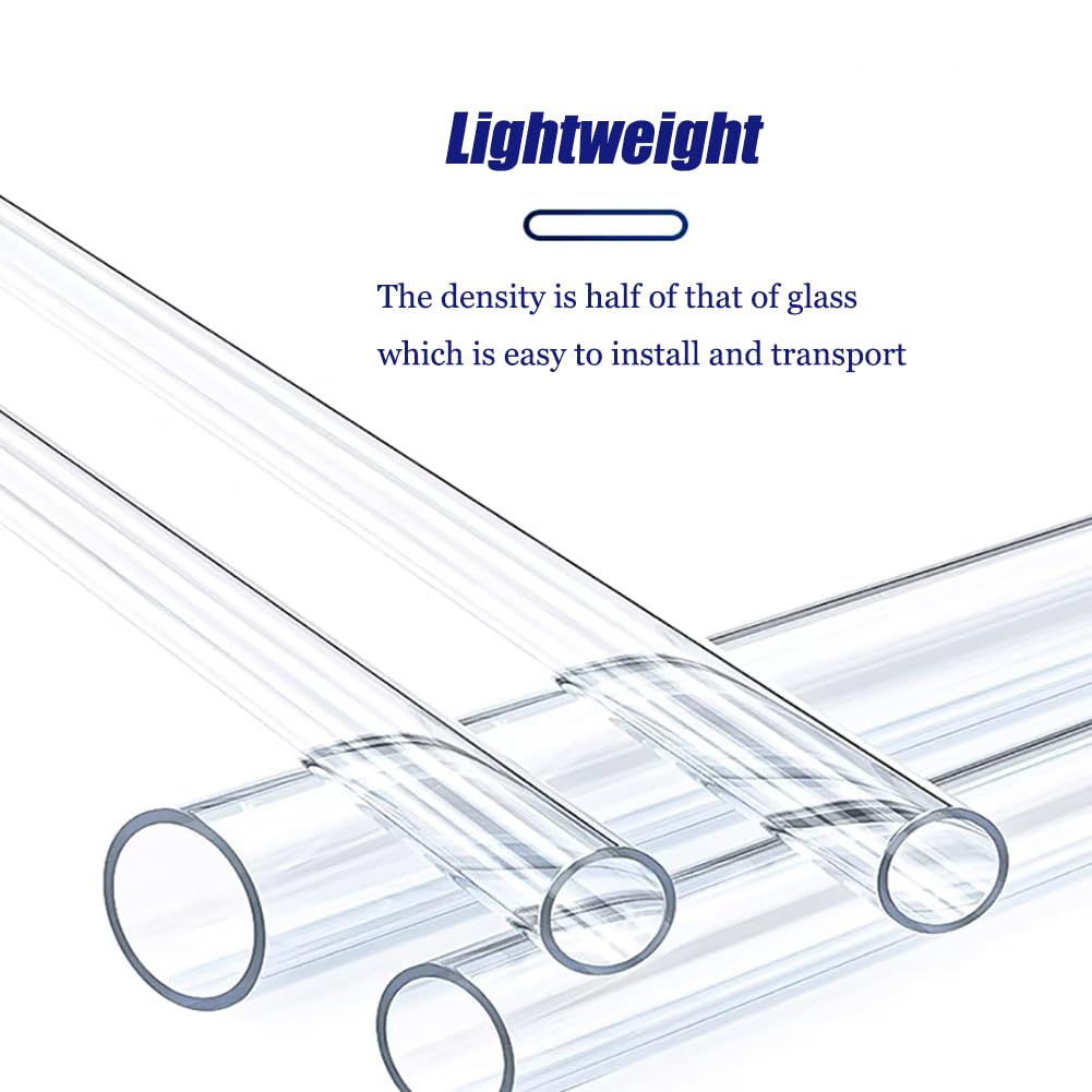 Tubo Trasparente Rigido Diametro esterno11mm-15mm Spessore della parete1mm-3mm L500mm 2pcs Artigianato Decorazione,12mm*3mm